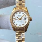 Replica Rolex Presidential Datejust 26mm Diamond Bezel Gold Watch